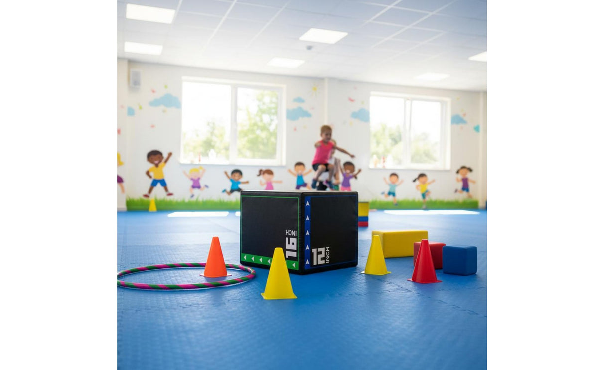 Non-Slip Surface 3 in 1 Foam Jump Box Multi-Functional 3-in-1 Soft Plyo Box Long-Lasting PVC Cover for Children, Athletes, Home Gym