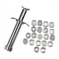Smooth Silver Finish Stainless Steel Clay Extruder Easy to Clean Hand-Operated Clay Extruder Long-Lasting Extrusion Tool Heavy Duty for DIY Crafters