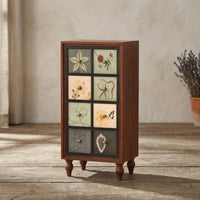 Wooden Cabinet with Drawers Narrow Decorative Cabinet Compact Dresser with Drawers for Living Room, Entryway, Bedroom