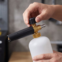 Easy to Fill Car Wash Foam Cannon Heavy-Duty Foam Cannon with Adjustable Nozzle Long-Lasting Sprayer with Quick-Connect Fitting Handheld for Driveway, Garage