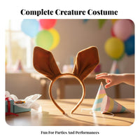 Creature Dress-up Headband Set Performance Prop Furry Creature Cosplay Set Easy to Wear Universal Fit for Actors, Halloween