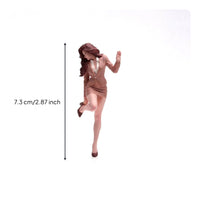 Standing Female Figurine Detailed Miniature Figurine Realistic Woman Statue for Hobbyists, Dioramas