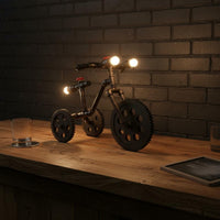 Metal Construction Vintage Cycle Table Lamp Decorative Lighting Steampunk Table Lamp Retro Design Home Decor Corded Design for Living Space