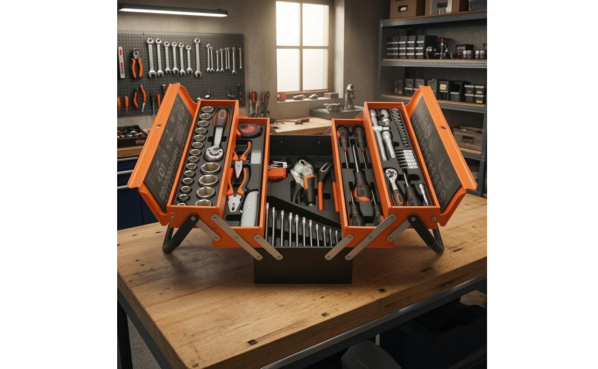 Multi Tier Cantilever with Tools | Folding, Metal, for Workshop