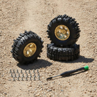 4 Pieces RC Wheel and Tire Assemblies Wheel and Tire Set Heavy-Duty for Trail Riding