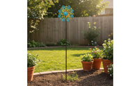 Weather Resistant Solar Peacock Wind Rotator Easy Installation Peacock Feather Lawn Ornament Auto On/deactivate Metal Kinetic Garden Stake for Yard, Patio
