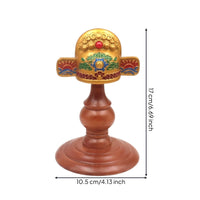 Hand-Painted Multicolor Scholar Cap Ornament Cap-Shaped Desk Ornament