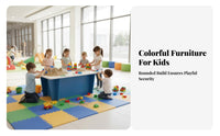 Childrens Sand Table Versatile Construction Block Table children's Furniture for Preschoolers, Young Children, Shopping Mall, Playroom, Kindergarten
