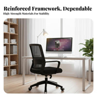 Ergonomic Mesh spine Computer Chair Thick Seat padding rotate Task Chair with Flip-up Arms Easy Assembly Rocking Function