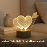 3D Illusion Lamp Creative Gift LED Acrylic Night Shine-Color Changing LED Acrylic Light for Children, Couples, children's Room, Nightstand, Home Decor