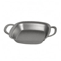Square Serving Plate with Handles Retro Stainless Steel Serving Tray for Parties