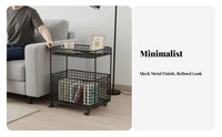 Minimalist & design C-Frame Couch Table Space-Saving C-Shaped End Table Mobile Design Household Furniture adaptable for Apartment Dwellers, telecommuting Workers, Living Room, Bedroom, Small areas, Balcony