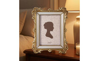 White Mat Baroque Photo Frame Clear Front Ornate Photo Frame Rectangular