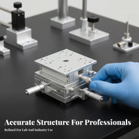 Aluminum Alloy XYZ Axis Manual Stage Stable Performance XYZ 3 Axis Sliding Table Strong Load Capacity Manual Fine-Tuning Sliding Table Wear Resistant for Technicians, Researchers, Laboratoryoratory Oratory, Optical Experiments, Manufacturing