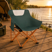 Comfortable Moon Chair Lightweight Portable Folding Chair Compact Fold Travel Stool Heavy Duty for Students