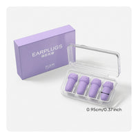 4 Pieces Soft Reusable Earplugs with Case Comfortable Ear Plugs with Case Compact Noise Blockers Portable for Sleeping, Studying