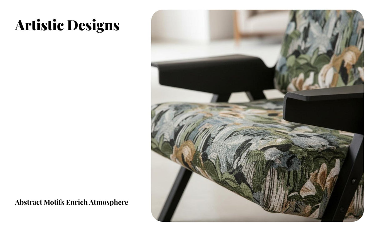 Upholstered Wooden Armchair French Retro design Upholstered Armchair sturdy Wood Frame Accent Chair for Homeowners, Adults, Living Room, Balcony, Study
