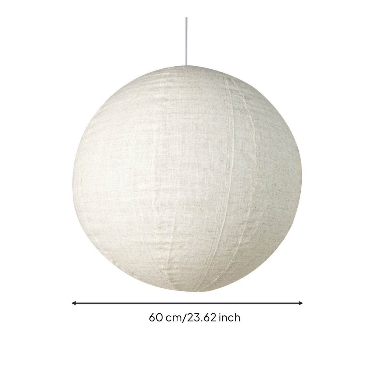 Round Pendant Lampshade Linen-Like Pendant Lampshade Hanging Lamp Shade Ivory Lighting Woven for Living Room, Bedroom