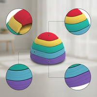 Balance Stepping Stones Stackable Sensory Stepping Stones Balance Stone Lightweight Neutral for Children, Playroom, Daycare