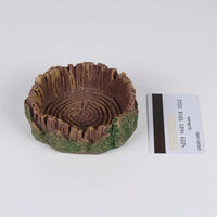 Tip-Resistant Dish and Tortoise Water Bowl, Resin Wood Grain Snake Accessories for Vivarium, Easy to Clean Non-Porous Feeding Bowl
