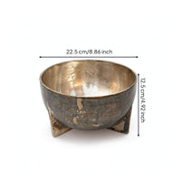 Decorative Fruit Tray Aluminum Fruit Tray with Feet Hammered Metal Bowl Sculptural Classically Designed for Dining Table