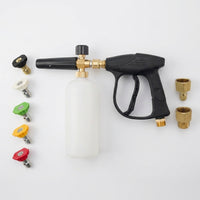 Car Cleaning Kit with Soap Dispenser for Professional Car Wash, Detailing Foam Sprayer for Washing, Alloy Foam Lance with 80pa Water Pressure