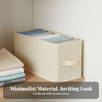 Narrow textile Drawer Space Saving foldable textile container Front Handle for Adults