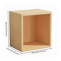 Pre-Drilled Unfinished Wood Cubby Box Flat Panels Unfinished Wood Box Light Natural Color Rectangular Wood Cubby