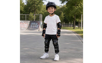 4 Pieces Knee and Elbow Pads Hard shelling Knee Pads Adjustable Guarding Gear Set for Kids, Bicycling