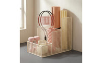 Exercise Equipment Organizer Open Exercise Mat Storage Mat Organizer Perforated Divided Equipment Rack