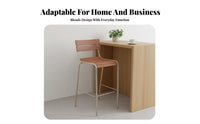 Nordic Design Bar Stool with backrestrest Iron Frame Counter Chair Minimalist design Seating Furniture Built-in Footrest for Homeowners, Adults, Business Owners, Cafe, Restaurant, Kitchen Island, Dining Room