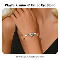 Chatoyant Stone Bracelet Colorful Charms Wild Animal Charm Bracelet