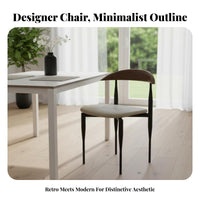 split rearrest rear Chair Retro design Dining Seating Minimalist Design sturdy Frame for Living Room