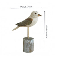 Tabletop Bird Ornament Hand-Painted Carved Wooden Bird Decor Farmhouse House Decoration