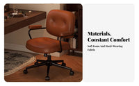 360-Degree rotate Armless Upholstered Rolling Chair Stylish Design Vanity Stool dense seat pad Office Furniture Ergonomic Curved spinerest for Students, Women, Teens, Study Room, Bedroom, Workstation