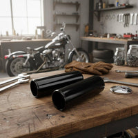 2 Pieces Front Shock Sleeves Aluminum Alloy Motorcycle Fork Sleeves Decorative Fork Dust Protectors Covers for Custom Motorcycle