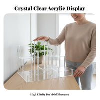 3 Tier Acrylic Display Stand Space-Saving Tiered Acrylic Stand Clear Figurine Display Shelf Easy to Assemble Clear Tiered Shelf