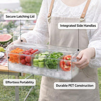 Storage Containers with Lids, Salad Bar Container, Fridge Organizer, Meal Prep Food Storage, Kitchen Organizer with Lid, Refrigerator Organization