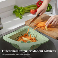 Sink Drain Basket Easy-Dump Mechanism Food Waste Catcher Prevents Clogs Culinary Waste Strainer