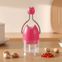Manual Garlic Chopper Stainless Steel Kitchen Tool Easy to Use for Home Cooks