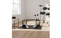 Double Bass Drum Pedal Adjustable Double Bass Pedal with Connecting Rod Heavy Duty for Drummers, Rehearsal