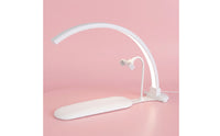 Arc-Shaped-Shaped Semi-Circular Nail Lamp Dimmable Nail Art Lamp with Hand Rest Adjustable Manicure Light with Phone Holder High CRI for Manicurists, Beauty Content Creators, Home Salons