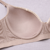 Full Coverage Bras for Women with Lace Trim and 5-Row Back Closure, Extended E-I Cup Sizes for Plus Size Thin Molded Design