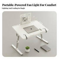 Space-Saving Folding Laptop Table with Device holder adaptable Foldable Bed Tray with beverage Holder Lightweight Lap Desk No Assembly Required for Students, telecommuting Workers, Bedroom, Dorm Room, Home Office, Floor