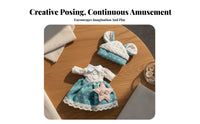16cm Articulated Doll Changeable Outfits 13-Joint Poseable Doll Stylish Clothing Children's Toy for Girls, Kids, Dollhouse Play, Travel