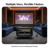 With Wheels Rolling Flight Case Rack High Load Capacity Wheeled Equipment Rack Portable Design Sound System Cabinet Heavy-Duty Construction for Home KTV Users, Audio Engineers, Event Technicians, Live Performances, Stage, Recording Studio, Touring