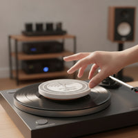 Stroboscopic Turntable Adjustment Disc White Strobe Disc Accurate Alignment Protractor Compact for Audiophiles