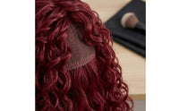 Breathable Cap Full-Head Hairpiece Heat-Resistant Long Wavy Hairpiece Adjustable Straps Hair Accessory Deep Waves