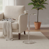 Acrylic Side Table Minimalist Clear Pedestal Table Furniture Sleek Small for Living Room, Bedroom