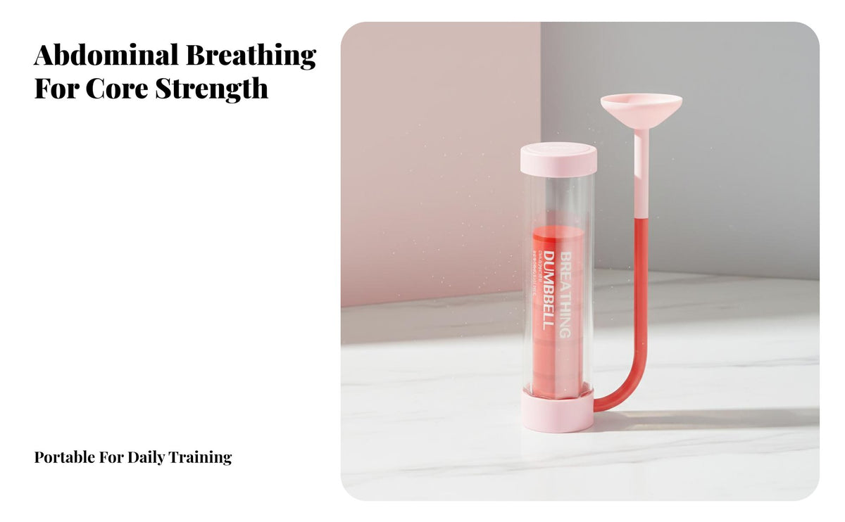 Breathing Dumbbell Portable Lung Capacity Easy to Clean Abdominal Breathing for Athletes, Swimmers, Workout, Travel, Relaxation